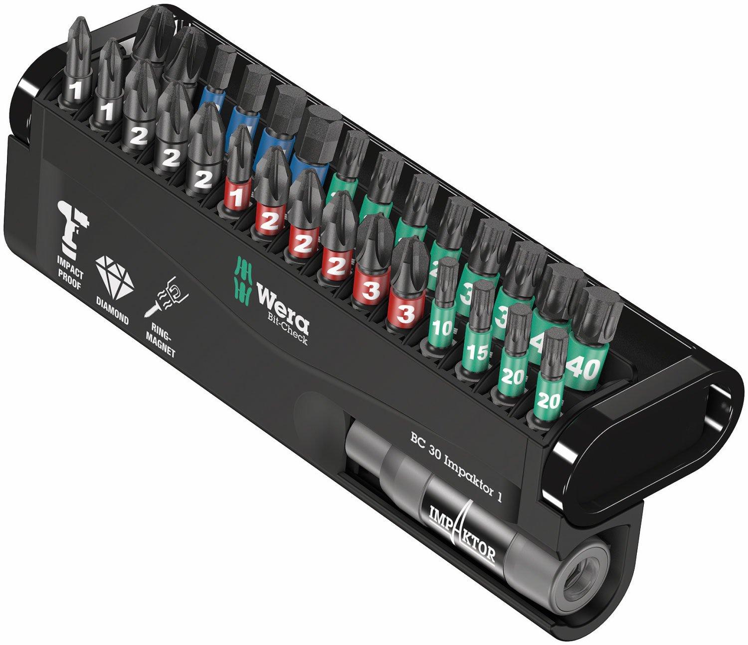 [HCM]BỘ ĐẦU MỞ VÍT BIT BC IMPAKTOR/30 BIT-CHECK WERA 05057690001 (30 CÁI)