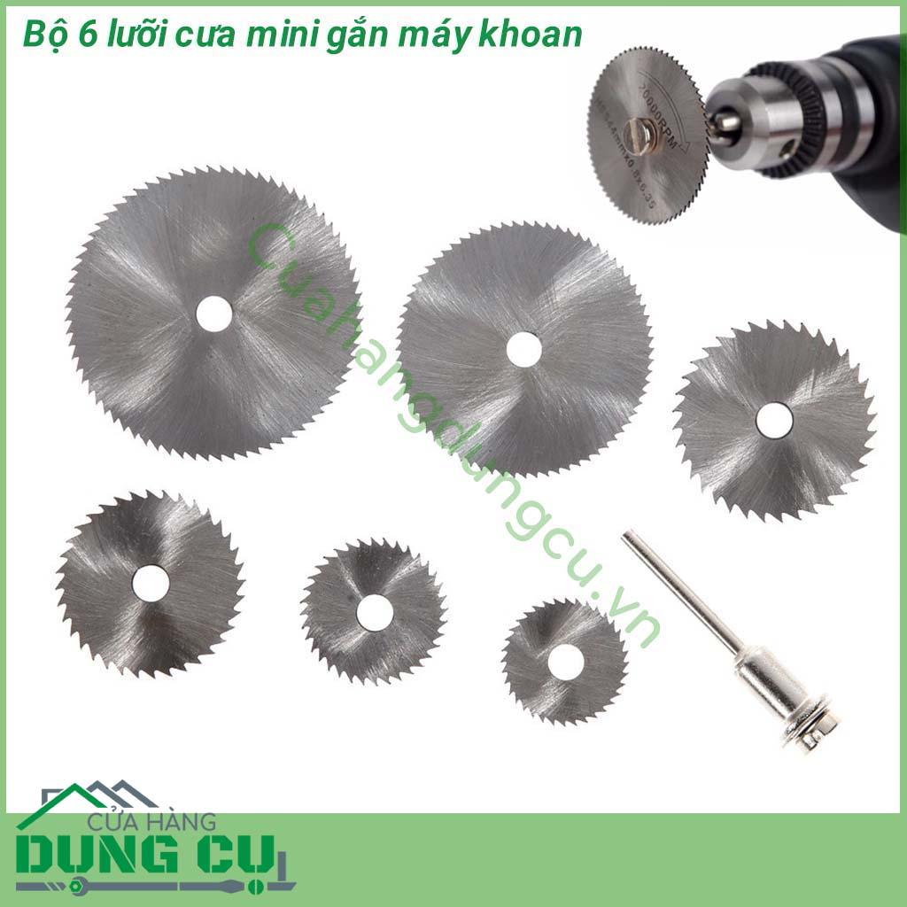 Bộ 6 lưỡi cưa mini thép HSS