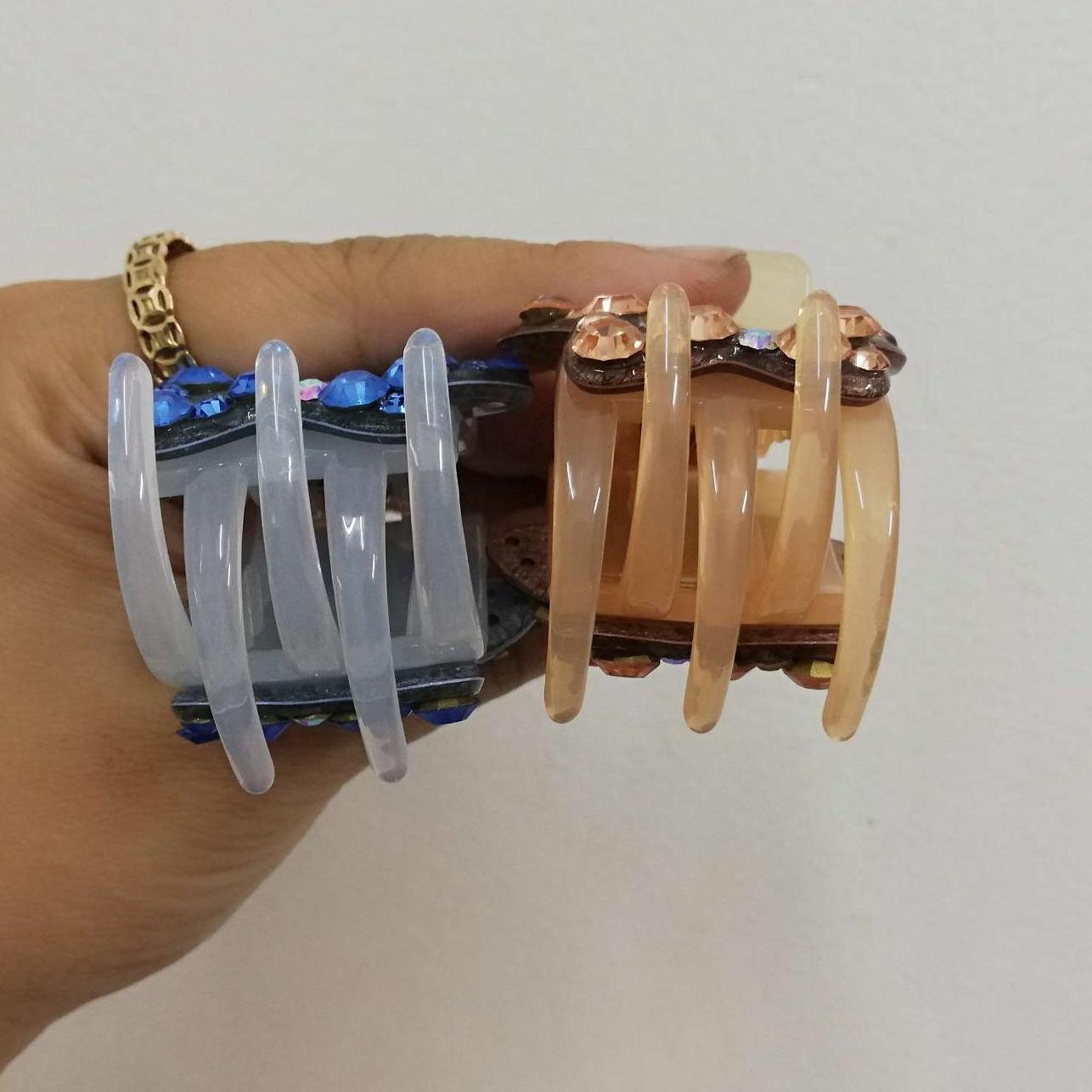 [HCM]Kẹp tóc càng cua 5 răng vuông đính đá đẹp