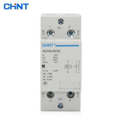 Khởi động từ 1 Pha CHINT 63A/220V, bảo vệ cho công tắc hoặc ổ cắm thông minh, có thể lắp vào ray ở tủ điện