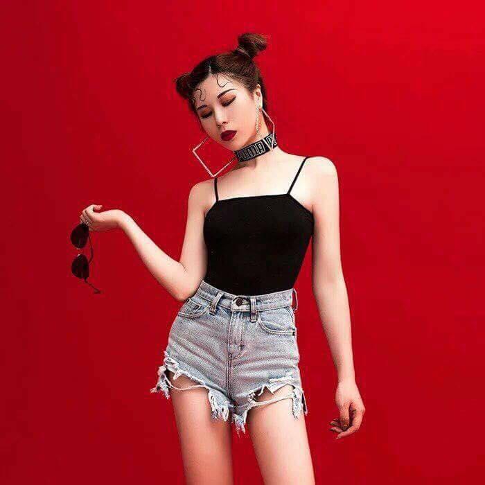Áo 2 dây tivi thun lụa hàng VNXK