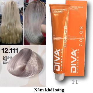 [HCM]Màu nhuộm Diva 12.111 ( Xám khói sáng ) và Highlight Diva 100ml thumbnail