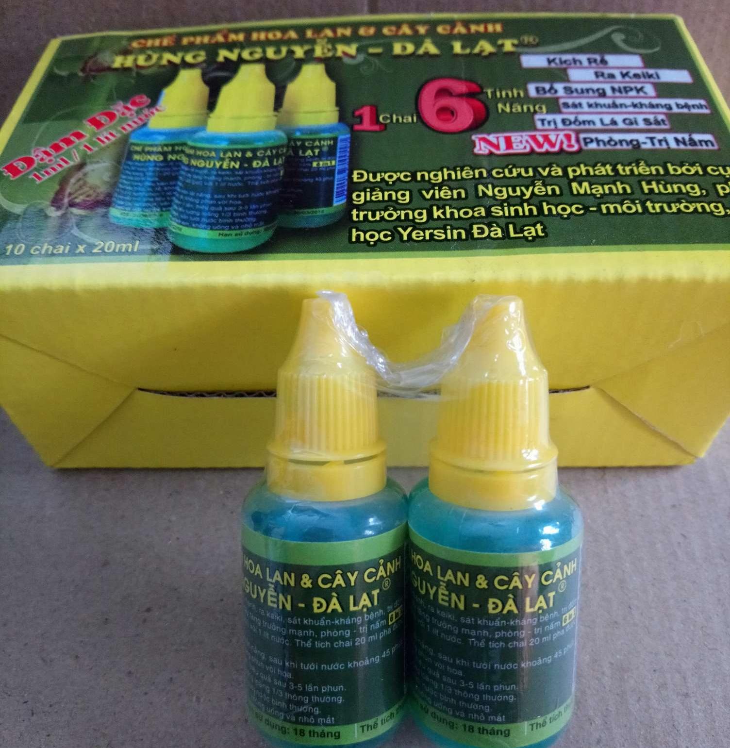 2 chai Chế phẩm Hùng Nguyễn - Đà Lạt cho hoa lan cây cảnh 20ml kích rễ ra keiki