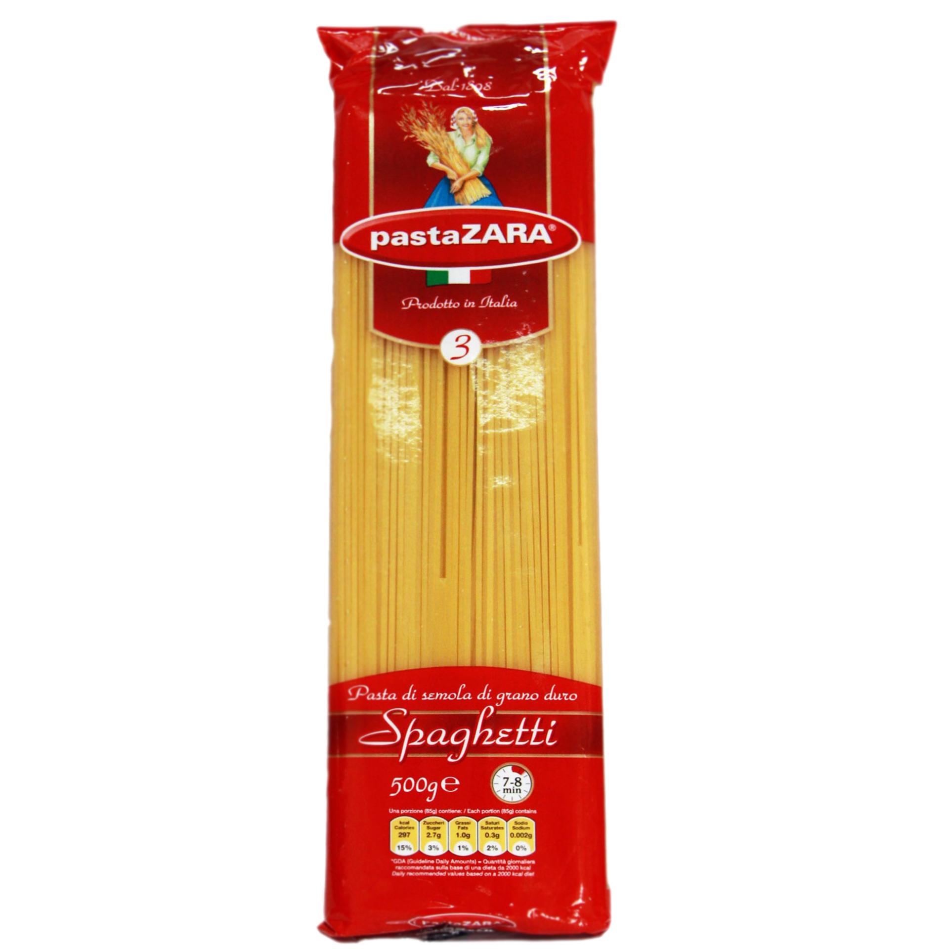 Mì Ý - Mì spaghetti hiệu pastaZARA số 3 500g