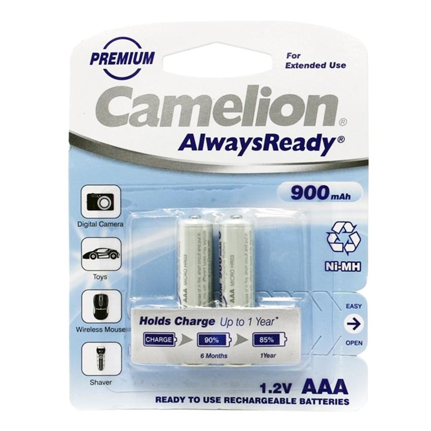Bộ 2 pin sạc Camelion AlwaysReady 900mAh Loại 1.2V AAA TI247 (Trắng)