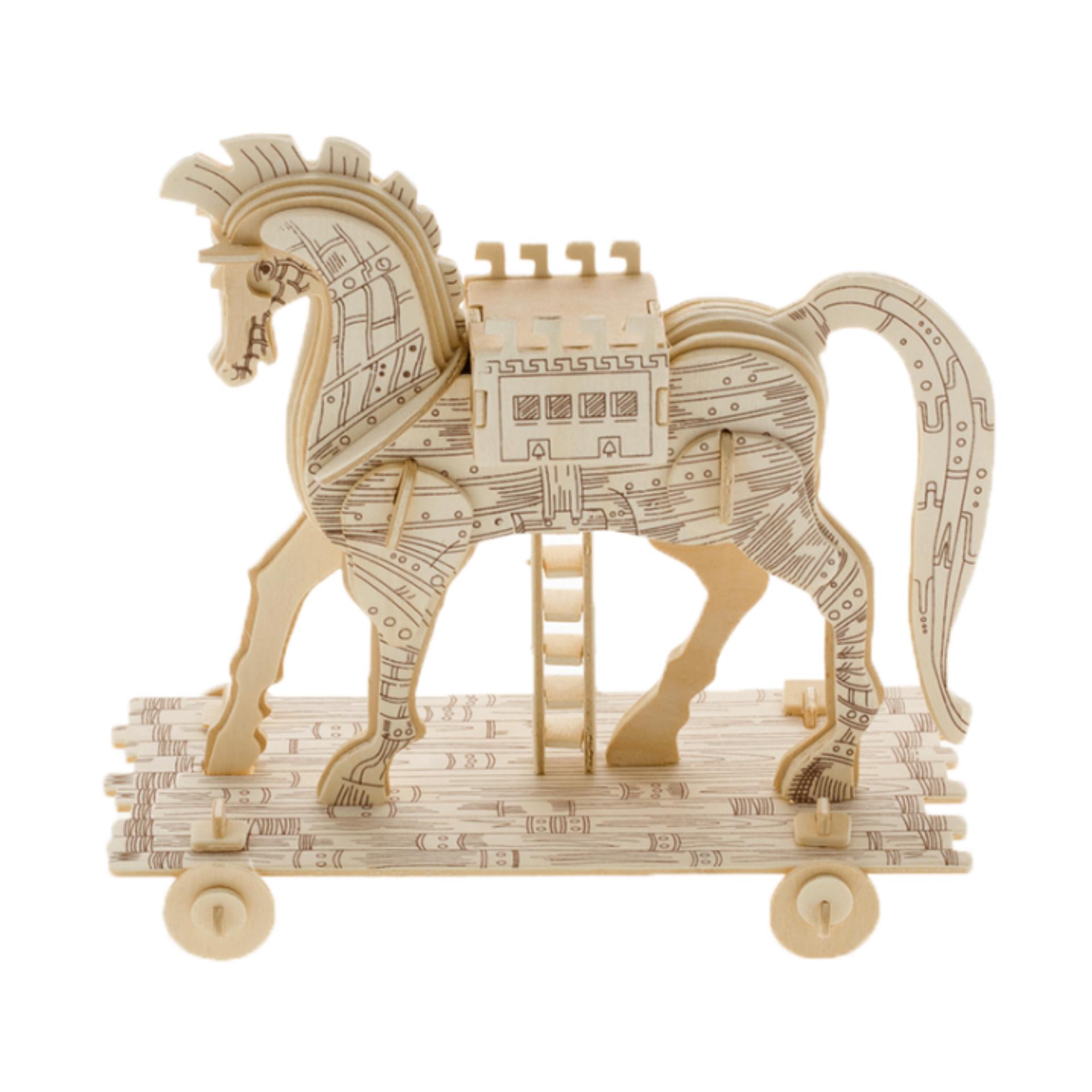 Đồ chơi lắp ráp gỗ 3D Mô hình Con ngựa Thành Troy