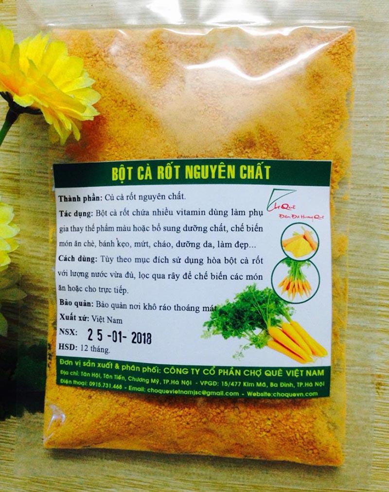 Bột cà rốt nguyên chất 100g