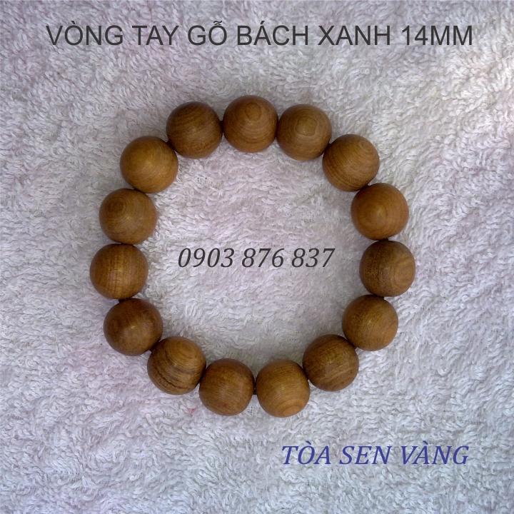 [HCM]Vòng tay gỗ bách xanh 14mm