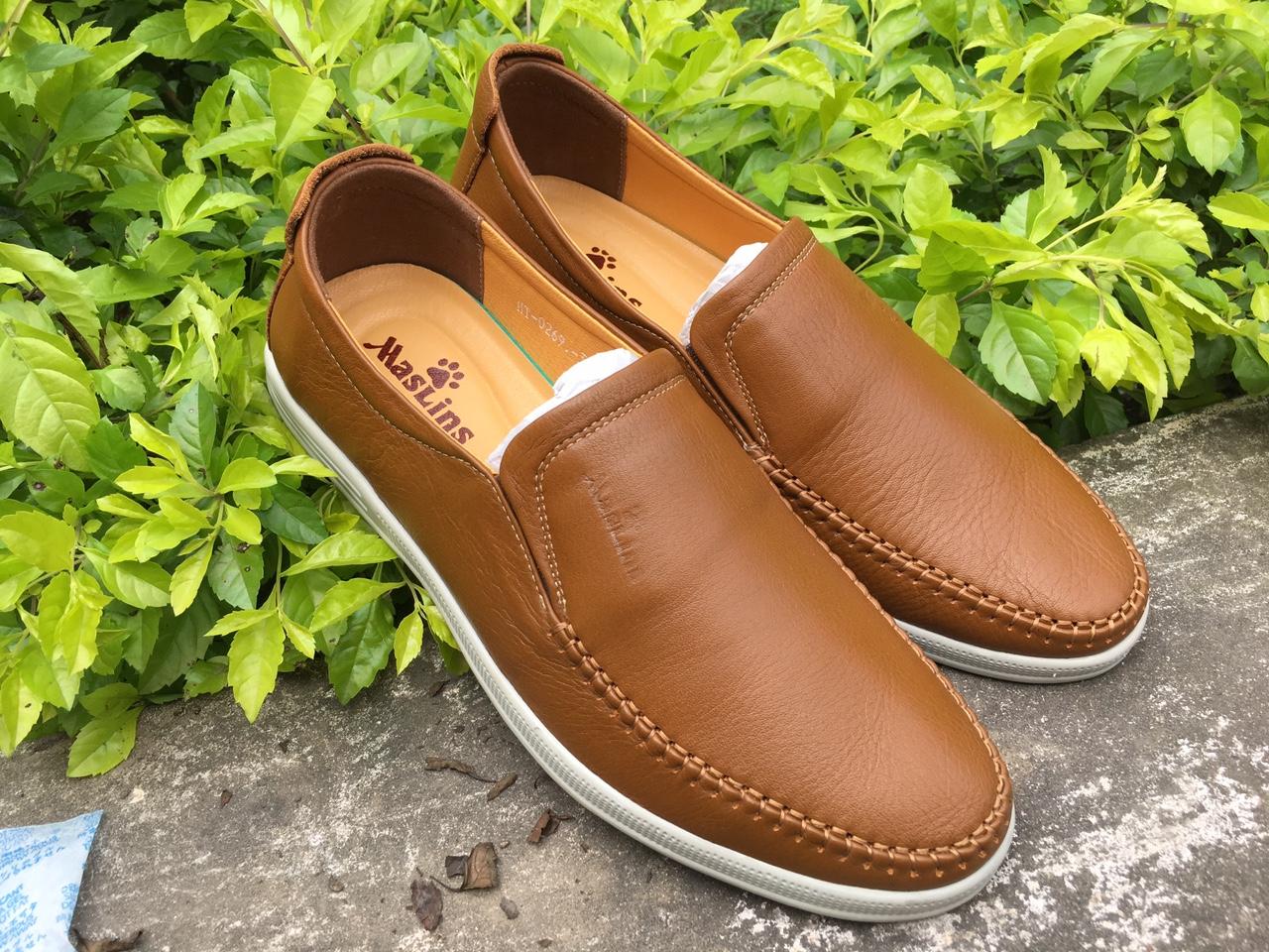 Giầy lười nam da cao cấp da bò 100%
