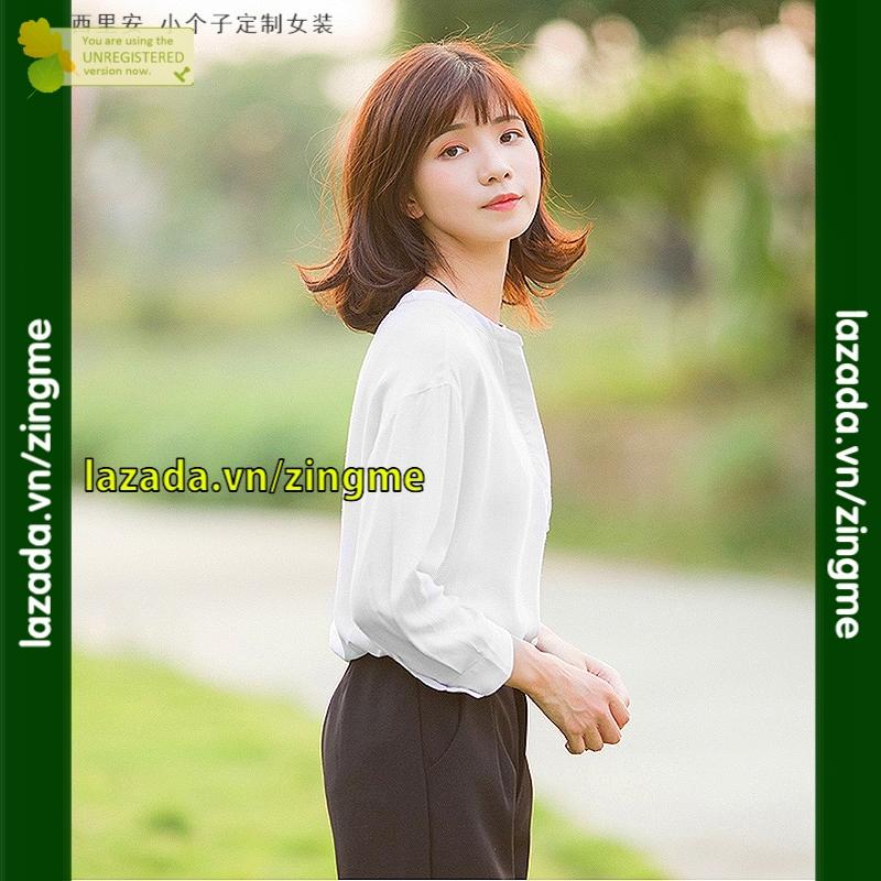 Áo sơ mi nữ Zingme cổ trụ MT323