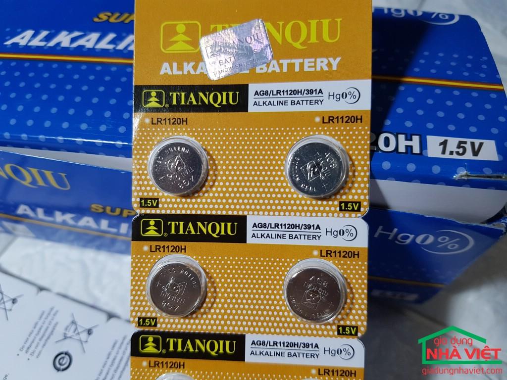 Vỉ 10 viên pin cúc áo alkaline ag8 – lr1120h – 391a