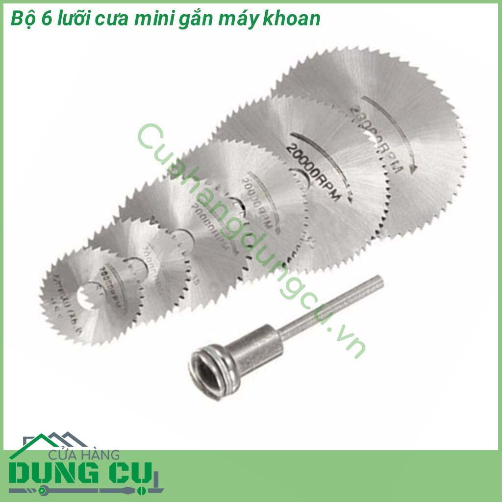 Bộ 6 lưỡi cưa mini thép HSS