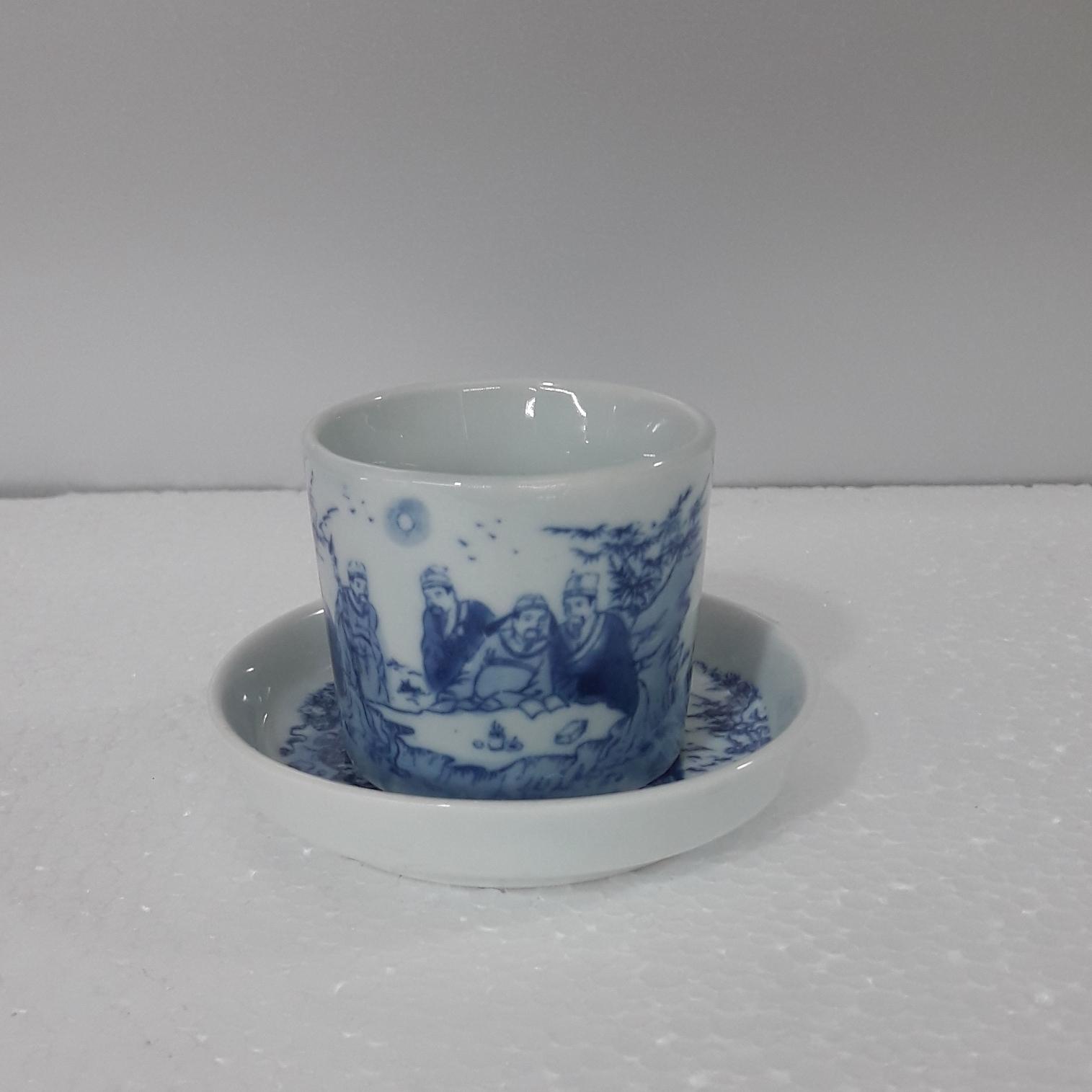 Bộ ấm tích cổ màu lam