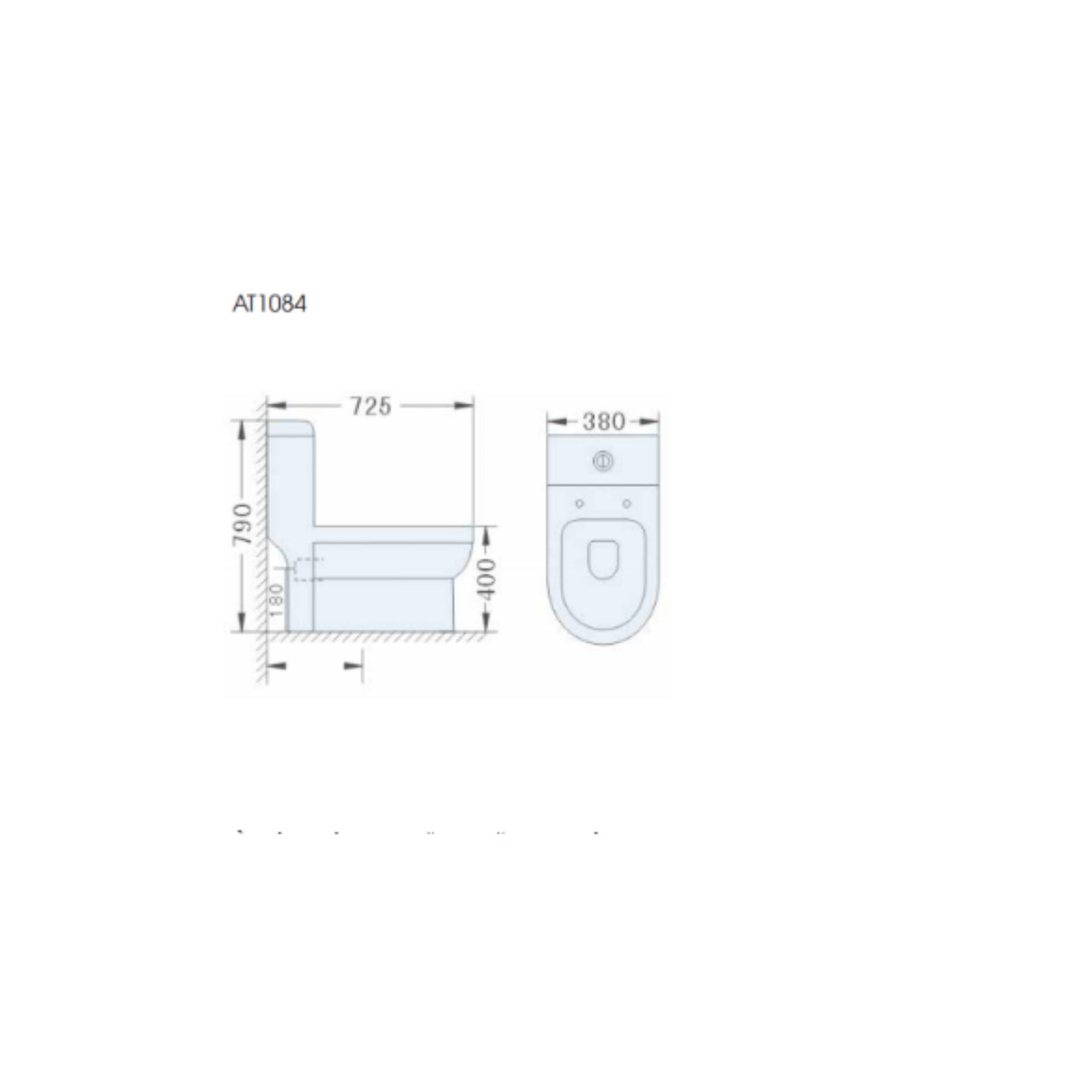 Bồn cầu 1 khối ATMOR Model: AT1084S thiết kế sang trọng , được nung băng chuyền HEIMSOTH- Germany đảm bảo sự bền bỉ và an toàn cho người dùng