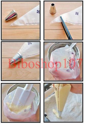 Túi bắt kem nilong an toàn cỡ trung (100 cái)