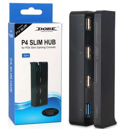 สำหรับ PS4 Slim 1 USB 3.0 + 3 USB 2.0 HUB สำหรับ PlayStation PS4 เกมคอนโซล Slim - INTL