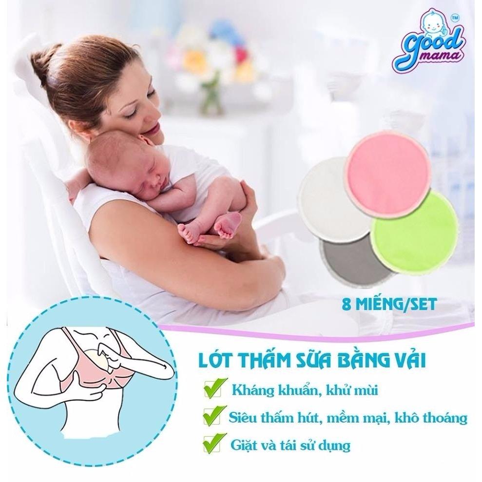 Lót thấm sữa giặt được Goodmama ( 8 miếng/ hộp)