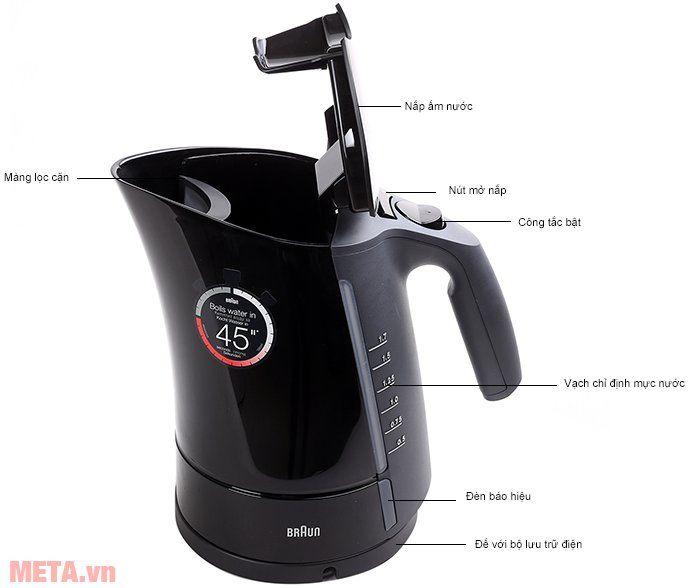 Ấm siêu tốc Braun WK 300 ONYX 1.7L (Đen)