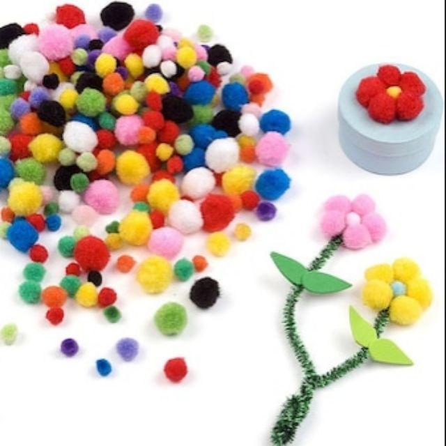 Đồ Chơi - Hạt Pom Pom ( Tặng Kèm 1 Kẹp )