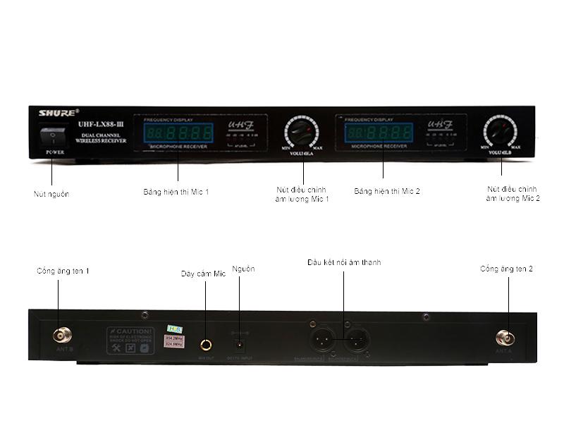 Micro Không Dây  Shure LX88 III