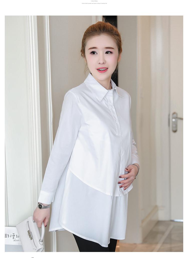 Áo Bầu Trắng Cổ Đức Dài Tay_1254