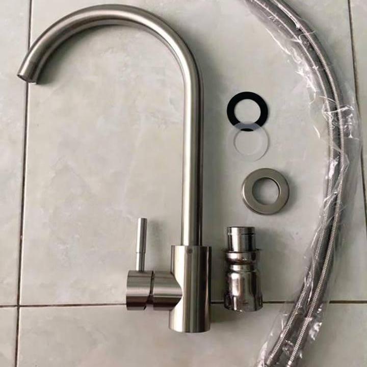 [HCM]Vòi Rửa Chén Nóng Lạnh Inox 304 mờ