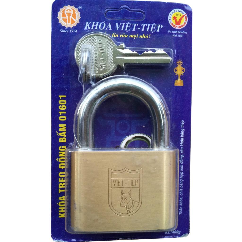 [HCM]Ổ khóa treo đồng bấm Việt Tiệp 01601