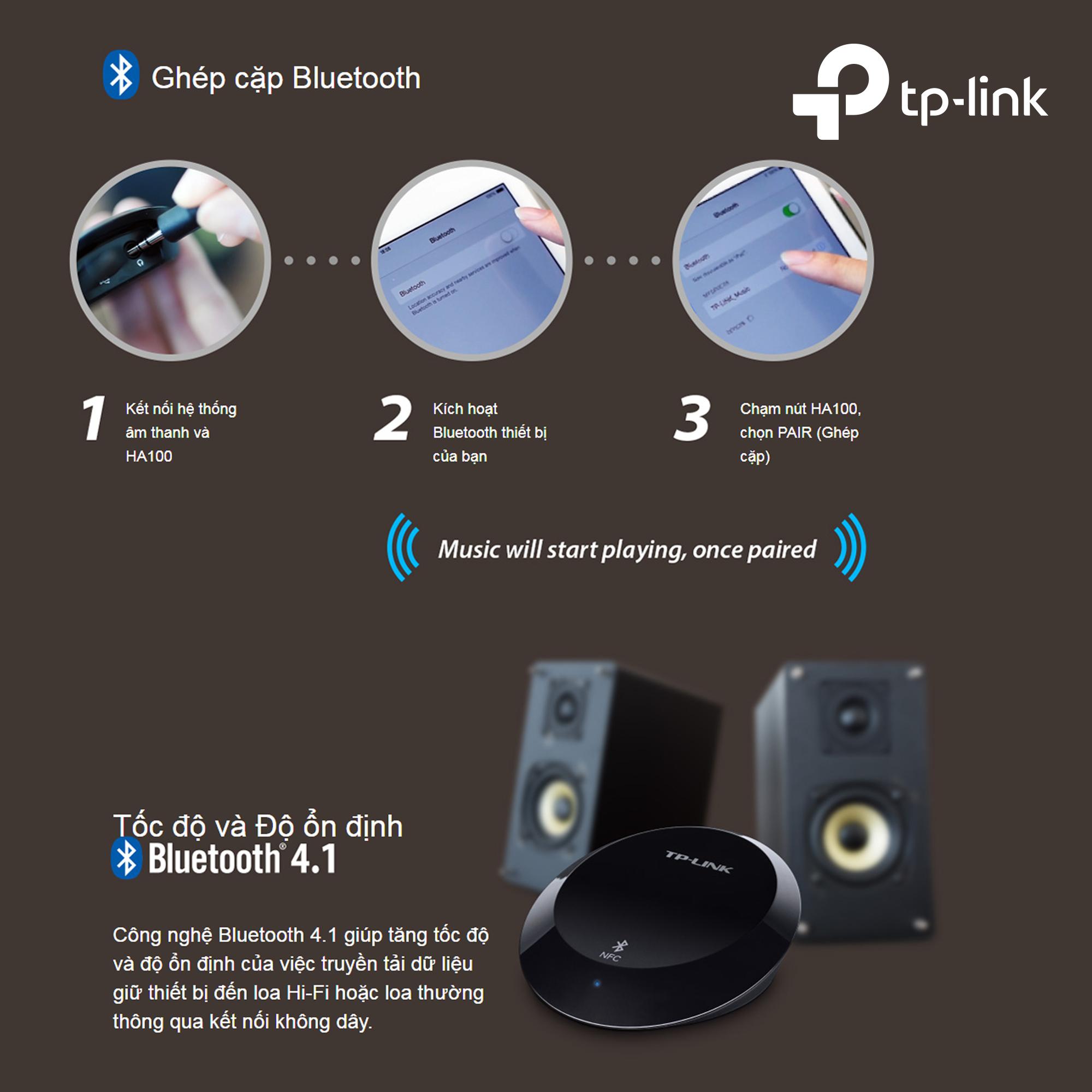 Thiết Bị Truyền Tải nhạc TP-Link HA100 Bluetooth 4.1