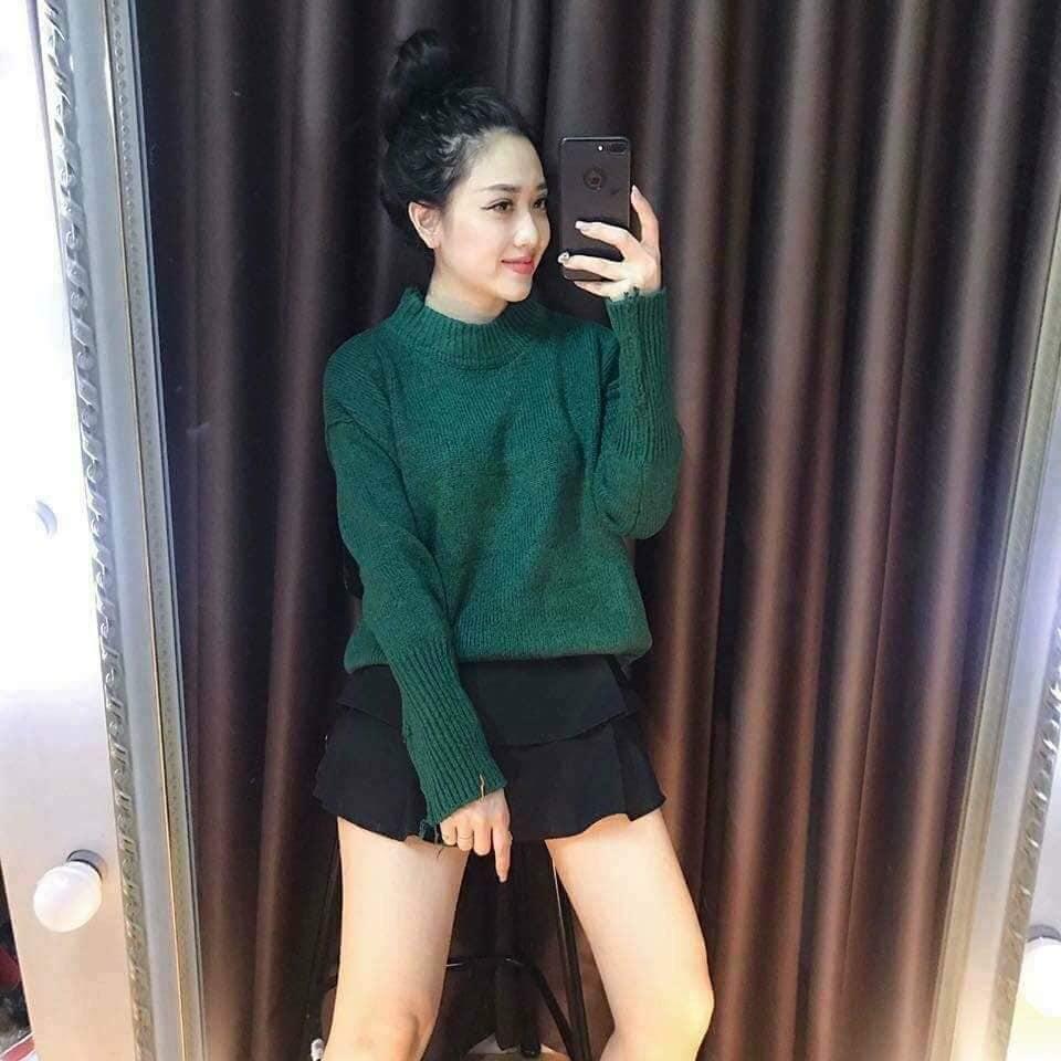 Áo len tay lật