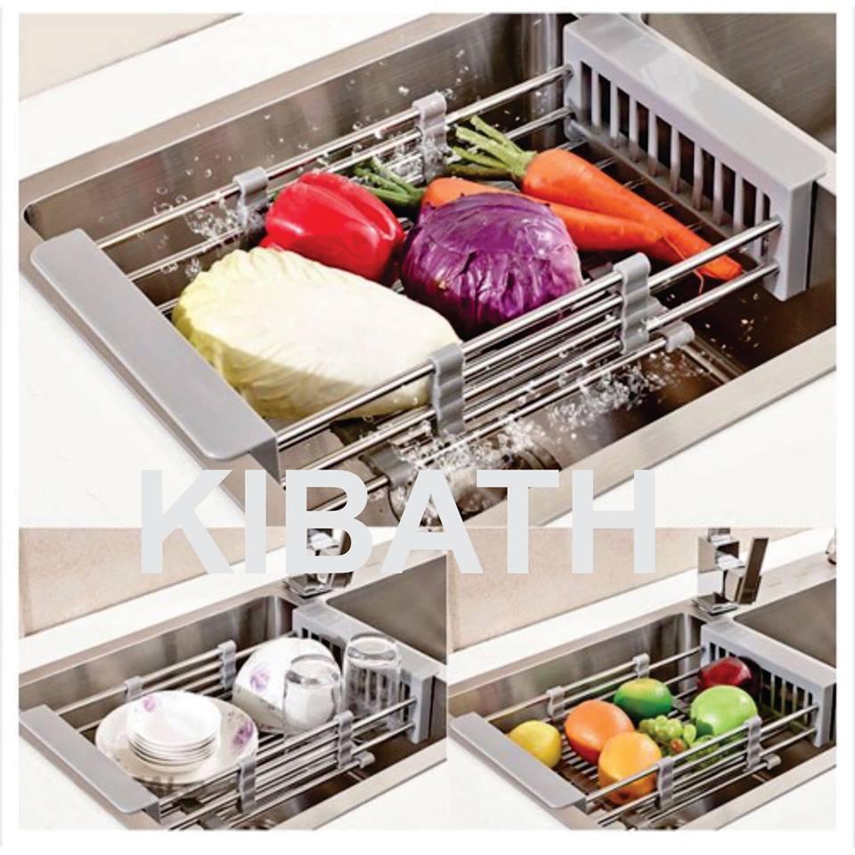 Rổ Kệ Đa Năng Co Giãn Để Chậu Rửa Chén
