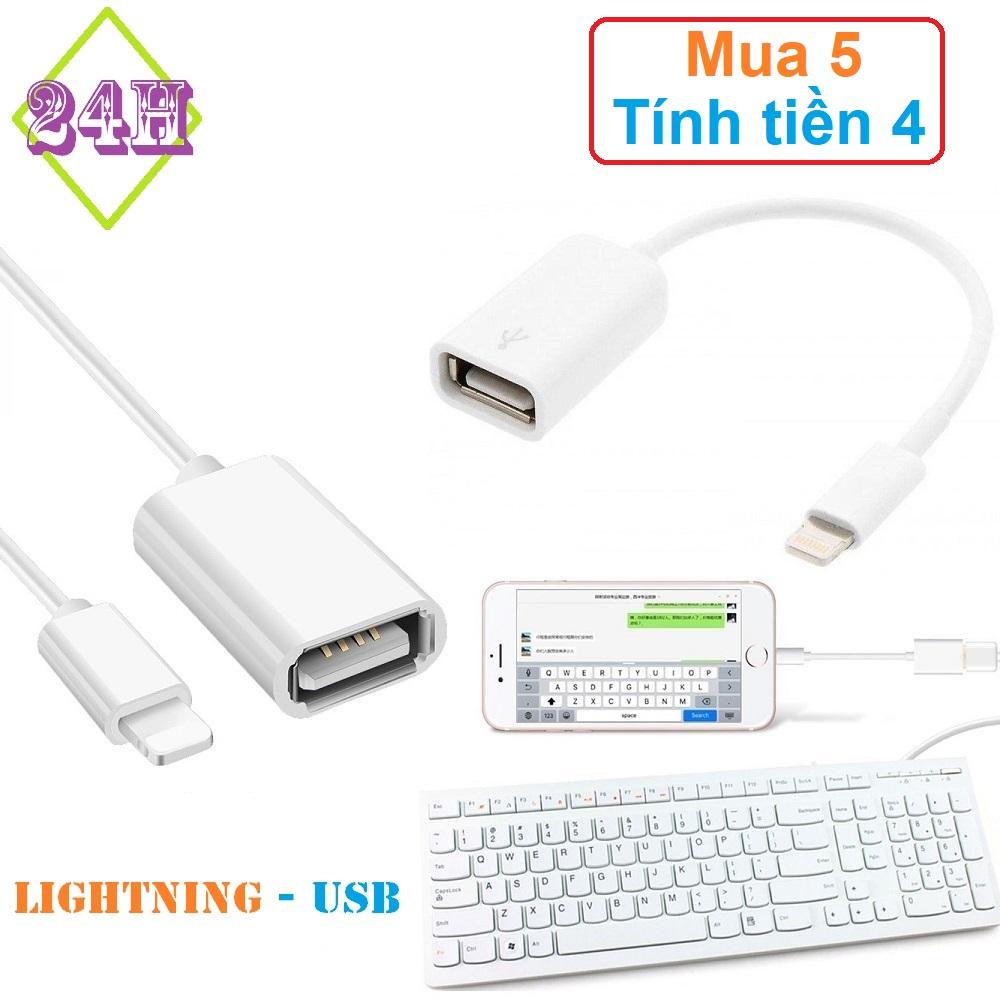 Cáp OTG cho iphone cổng Lightning cao cấp mới - OTG lightning