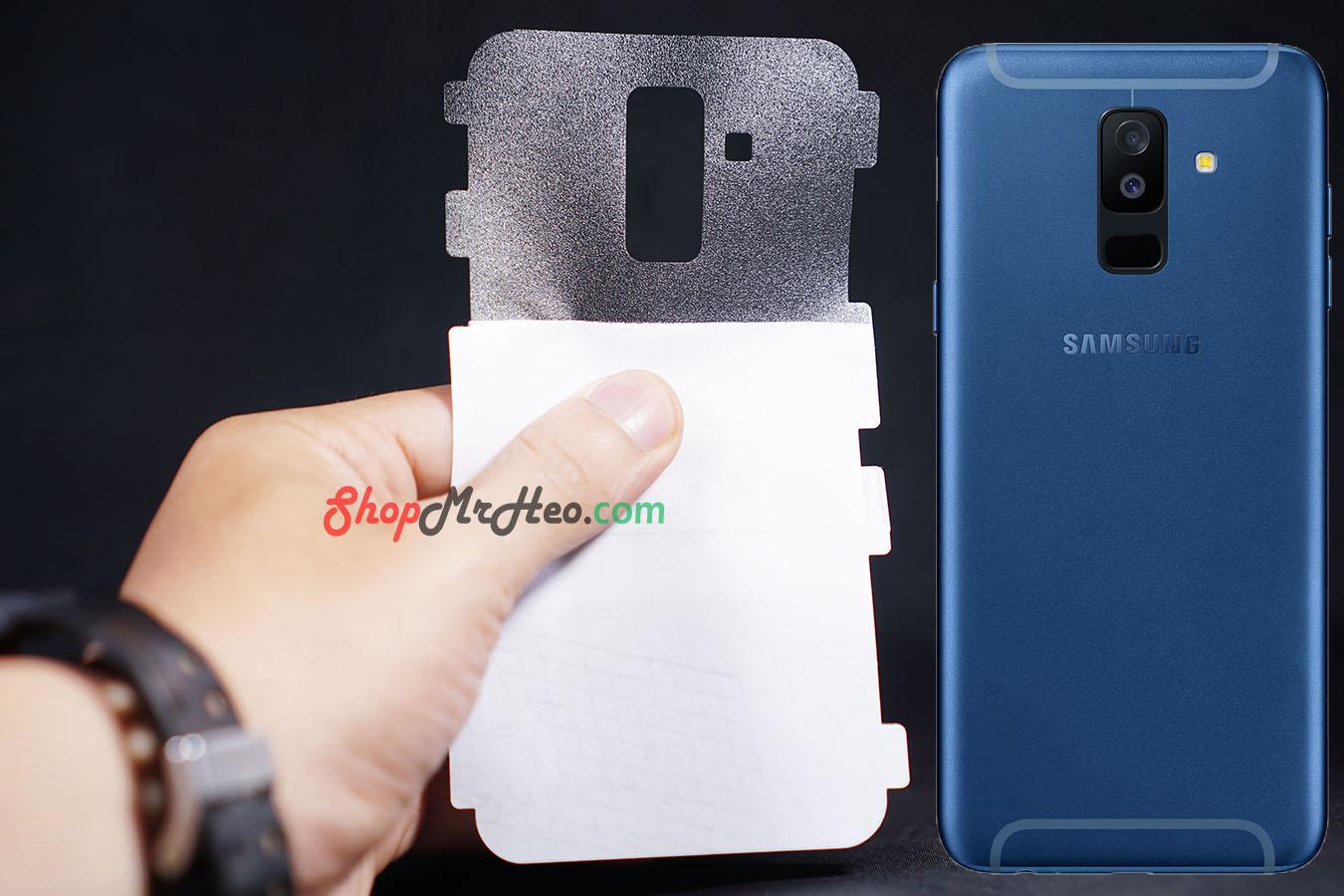 Bộ 3 Skin Dán Mặt Lưng Vân 3D Samsung A6 Plus 2018 - A6+
