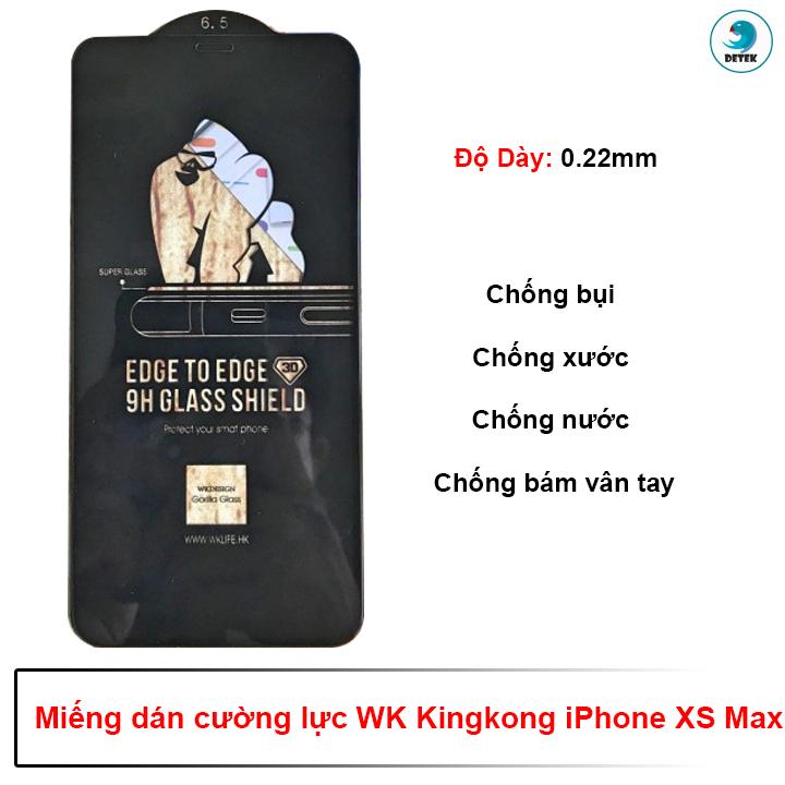 [HCM]Miếng dán cường lực WK Kingkong iPhone XS Max iPhone 11 Pro Max