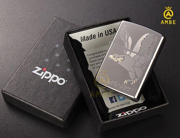 Bật lửa Zippo Satin đại bàng sải cánh 28356