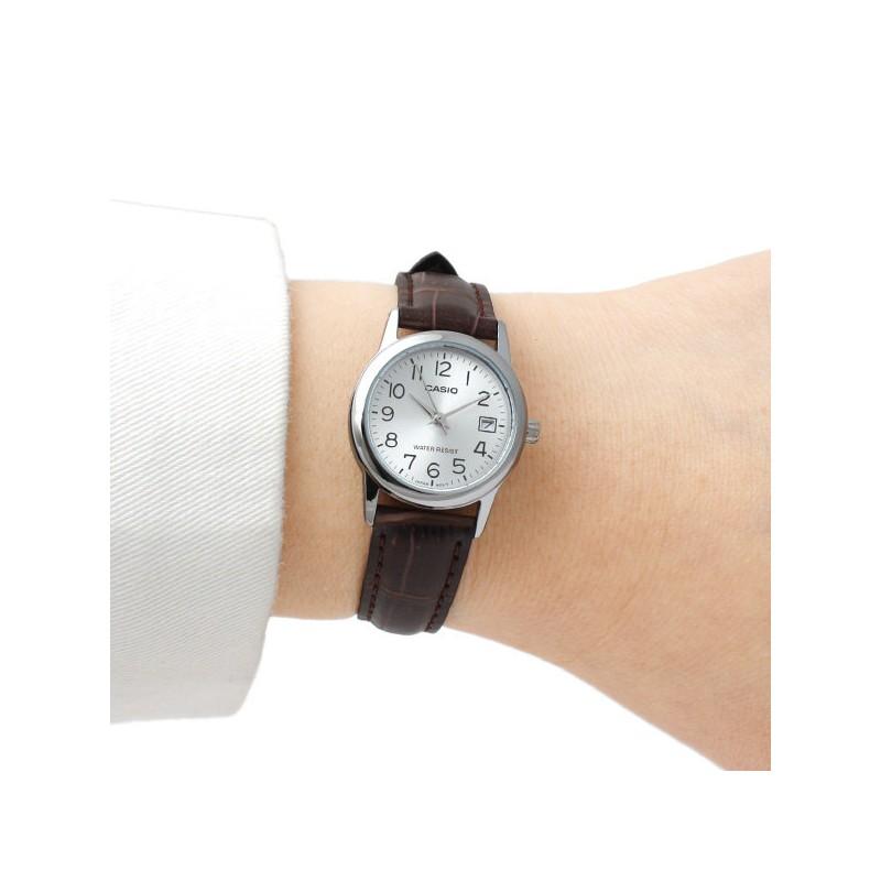 Đồng hồ nữ dây da Casio Anh Khuê LTP-V002L-7B2UDF