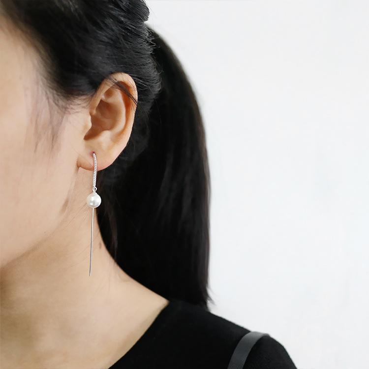 Bông tai ngọc trai bạc