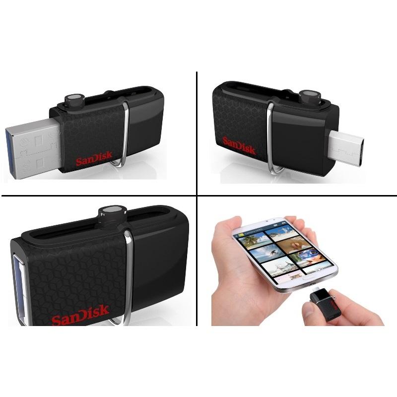 [HCM]USB OTG Sandisk 3.0 SDDD2 Ultra Dual 128GB 150MB/s (Đen) Phụ Kiện 1986
