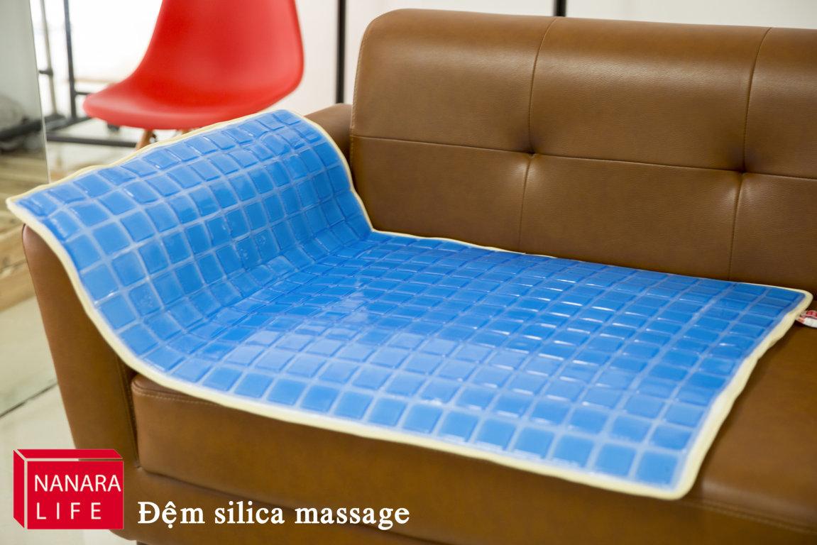 Đệm silica massage Nanara Life - Nhật Bản 60x90cm (Xanh da trời)