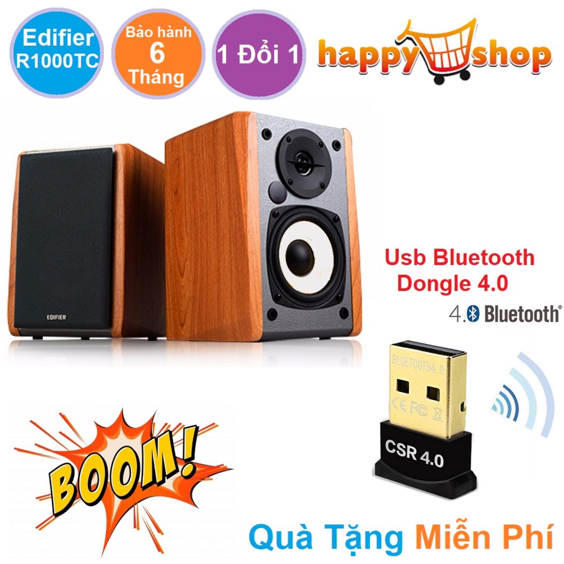 Loa kiểm âm cao cấp Edifier R1000TC (Hàng công ty) Bảo hành 1 đổi 1 - Tặng kèm Usb thu tín hiệu Bluetooth 4.0 tốc độ truyền tải dữ liệu cực nhanh
