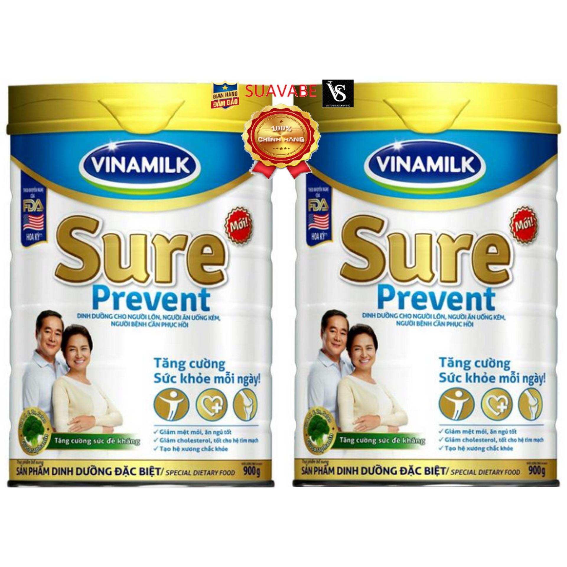 Bộ 2 sữa bột VINAMILK Sure Prevent 900g x 2