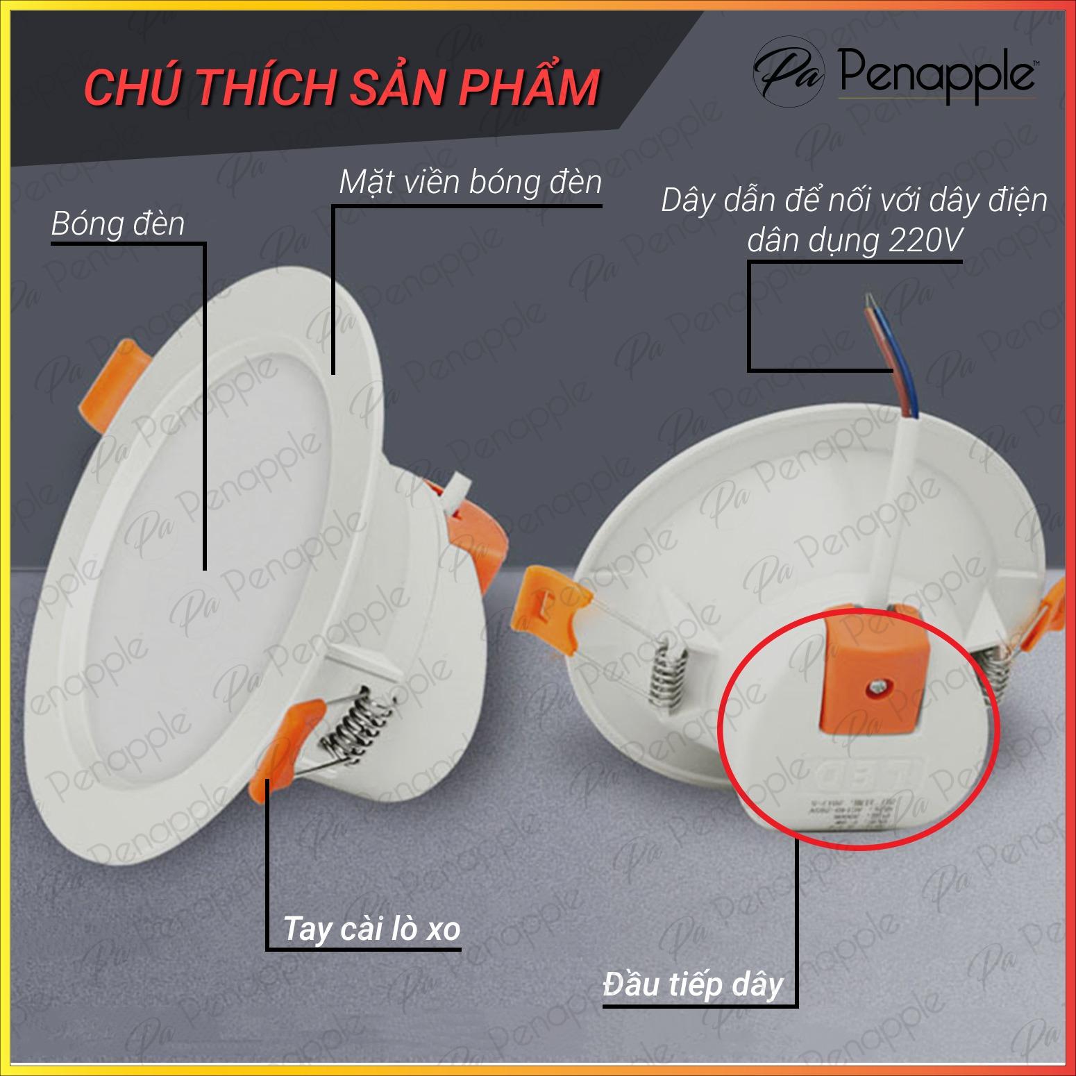 ĐÈN LED ÂM TRẦN ÁNH SÁNG TRẮNG TỰ NHIÊN 4000K - 6W TIẾT KIỆM ĐIỆN NĂNG - sản xuất tại Hồng Kông