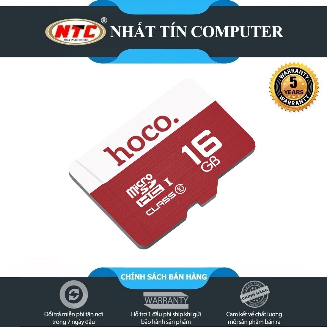 Thẻ nhớ microSDHC Hoco 16GB Class 10 85MB/s - Bảo hành 5 năm (Đỏ) - Hãng phân phối chính thức