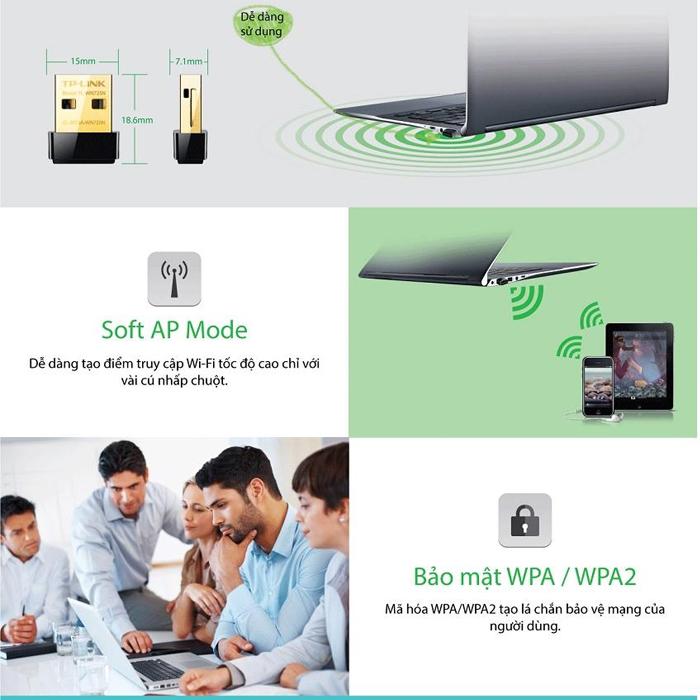 [HCM]Thiết bị thu phát wireless nano tplink 725 cổng usb
