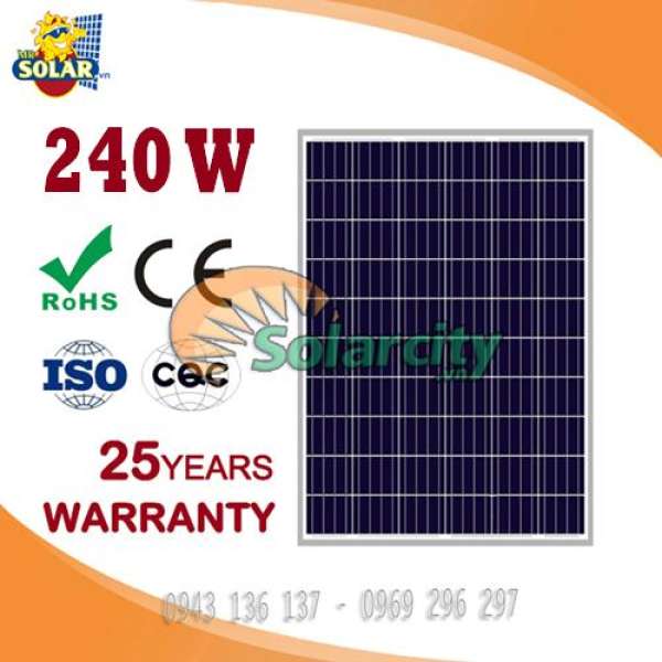 PIN NĂNG LƯỢNG MẶT TRỜI POLY 240W SOLARCITY