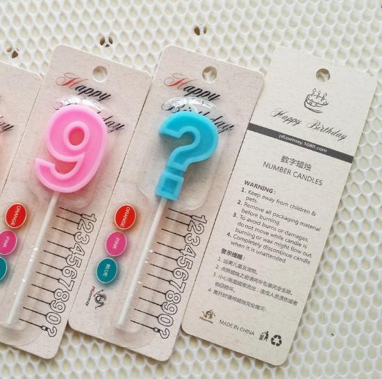 Nến số sinh nhật từ 0 đến 9