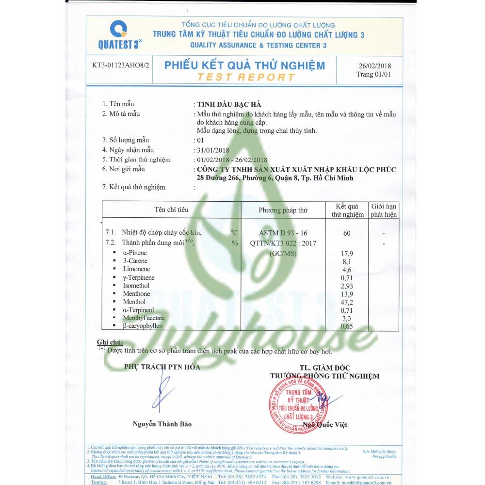 Tinh dầu Bạc Hà Julyhouse 100ml