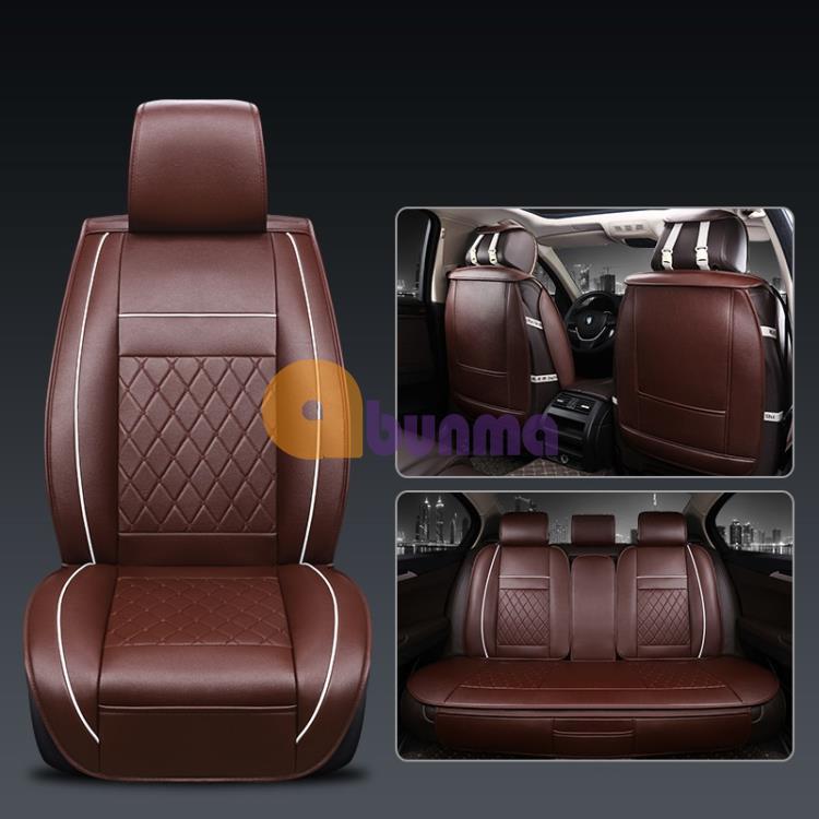 Shirt automobile seat, car seat, leather upholstery car seat A00 (Brown, only White)-enough 5 seat