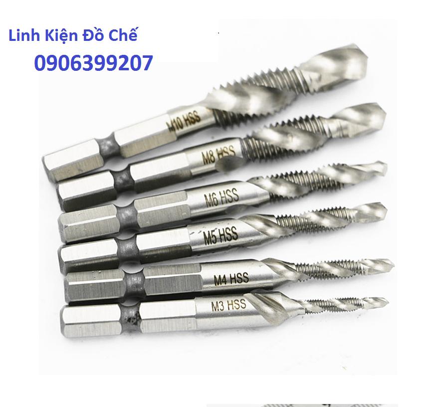 [HCM]Bộ Mũi Khoan Taro ren HSS M3-M10