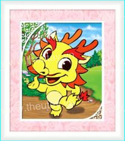 [HCM]Tranh Đính Đá ABC 3D Thìn Rồng DF2377 (KHÁCH TỰ ĐÍNH) KT:30X36CM