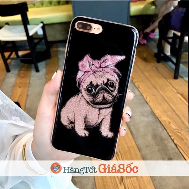 Ốp lưng Chó con kim tuyến cho iPhone 6/6S